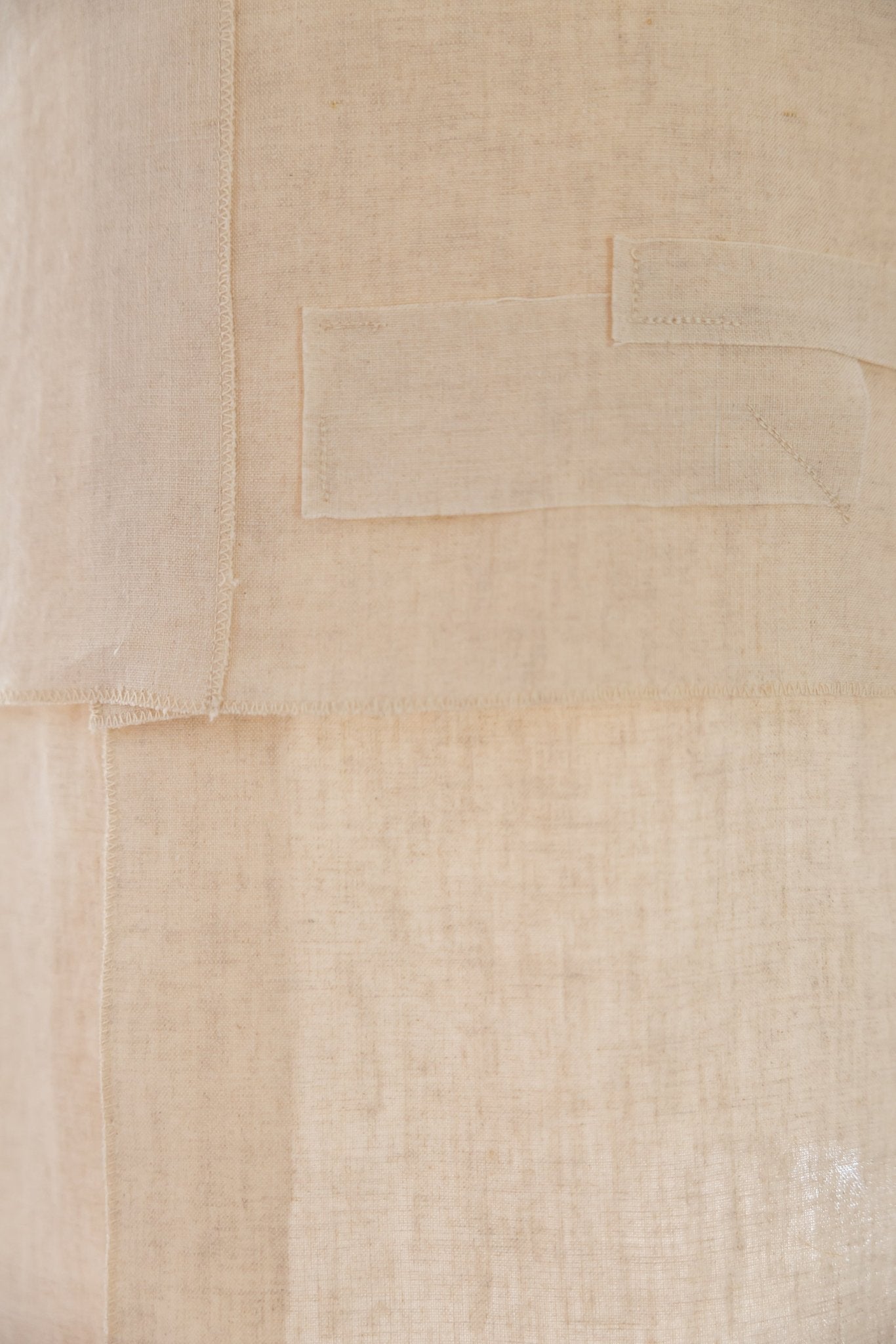 Suspension Ø36cm APLASME – Lin naturel et chanvre upcyclé - STUDIO ECHO - La Maison MilanaiseSUSPAPLASMEØ36A3 pans1Sans câble