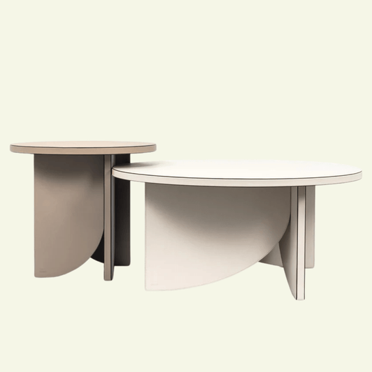Table basse en cuir Helix - PINETTI - La Maison Milanaise00.1512TAUPETaupeØ55cmxH50cm