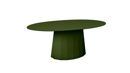 Table basse ovale en aluminium avec pied conique 109cm Ankara - MATIÈRE GRISE - La Maison MilanaiseANKARATABLEBASSEOVALEMET - 55Kaki 122