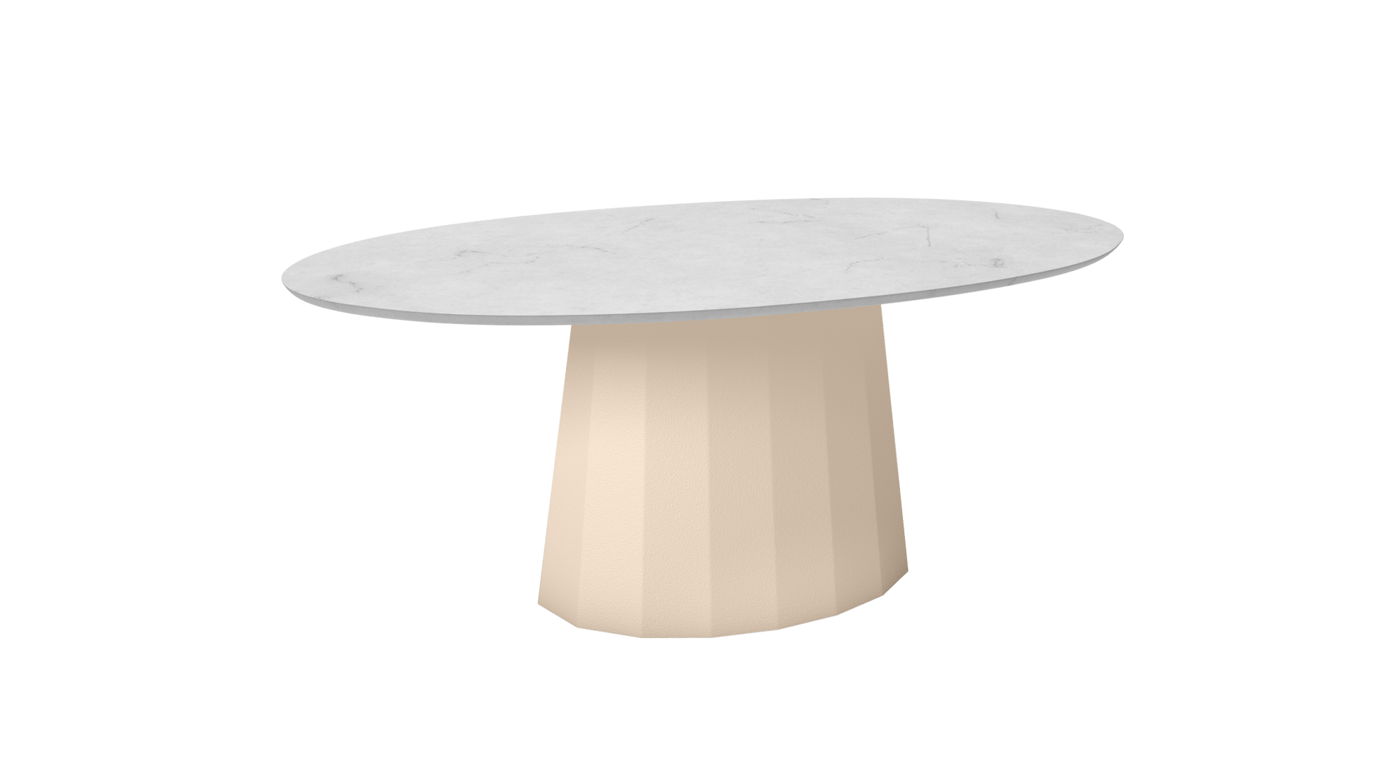 Table basse ovale en marbre avec pied conique en métal 109cm Ankara - MATIÈRE GRISE - La Maison MilanaiseEggshell 161Marbre Carrare Blanc