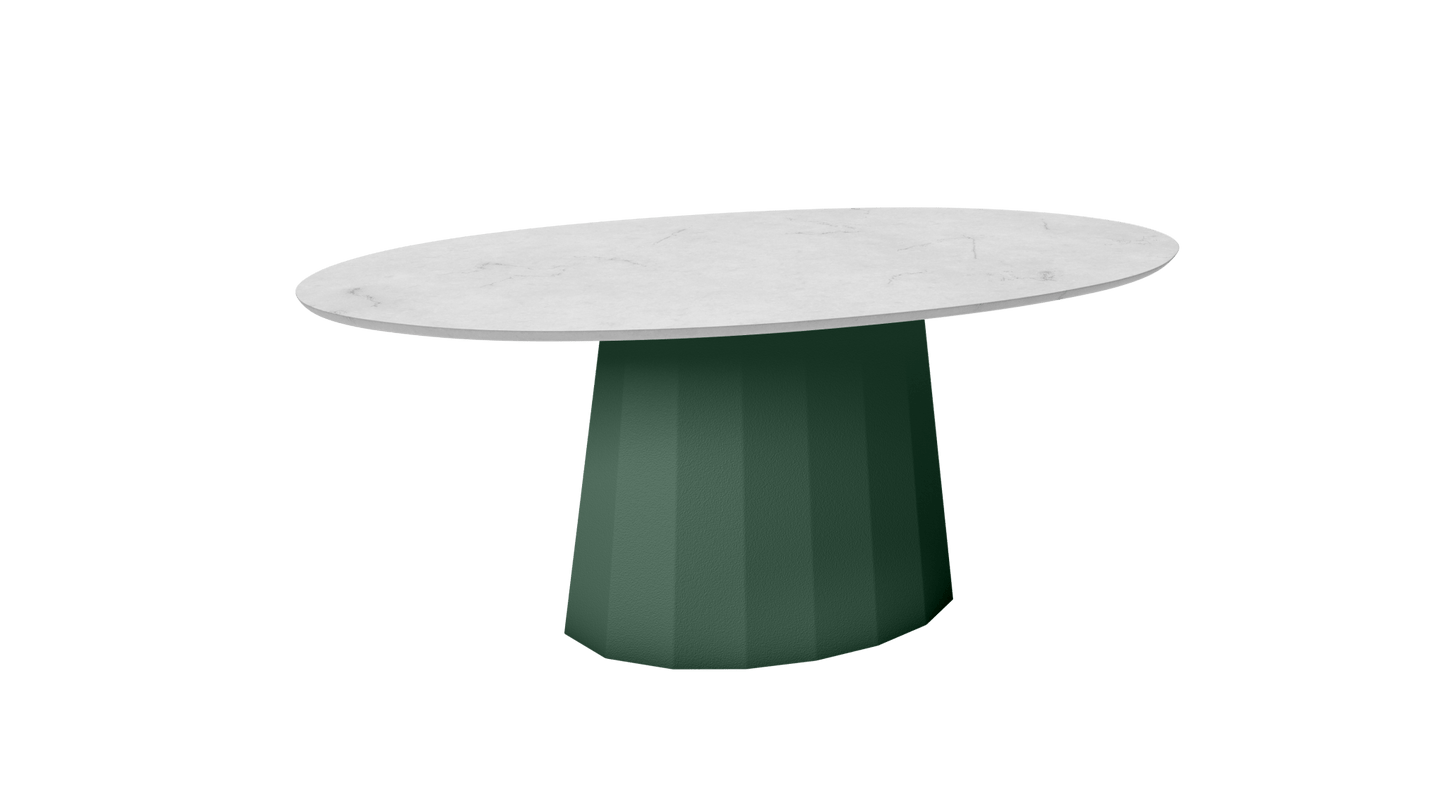 Table basse ovale en marbre avec pied conique en métal 109cm Ankara - MATIÈRE GRISE - La Maison MilanaiseOlive 121Marbre Carrare Blanc