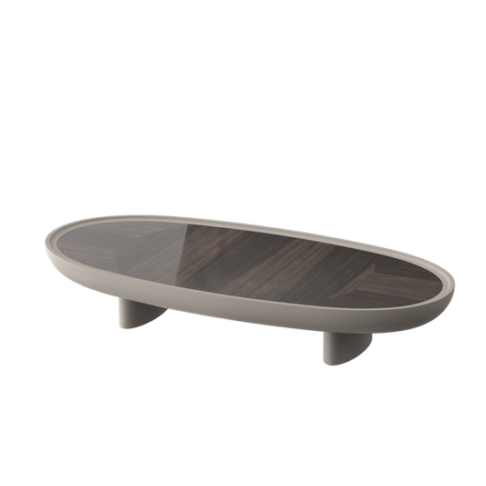 Table basse ovale ERACLE 150 – Design sculptural & finitions précieuses - ULTRA MOBILI - La Maison MilanaiseTER150