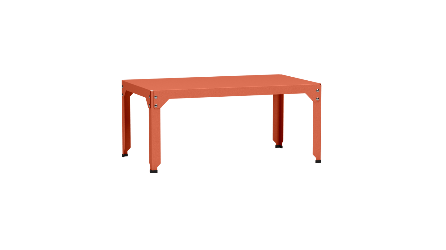 Table basse rectangulaire 100x60cm Design modulable en acier galvanisé Hegoa - MATIERE GRISE - La Maison MilanaiseTABLEBASSEHEGOA34Orange givré 14445cm