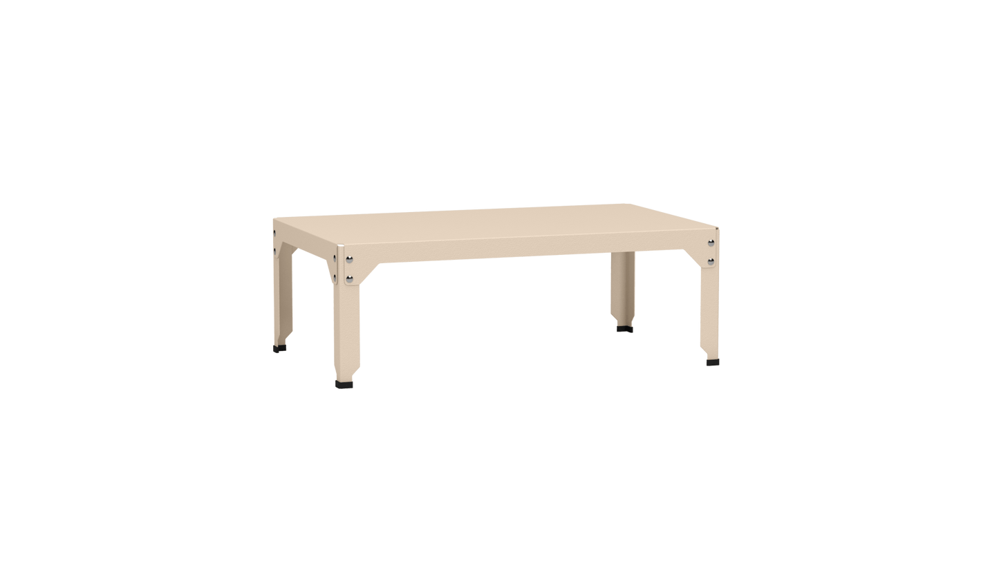 Table basse rectangulaire 100x60cm Design modulable en acier galvanisé Hegoa - MATIERE GRISE - La Maison MilanaiseTABLEBASSEHEGOAEggshell 16135cm