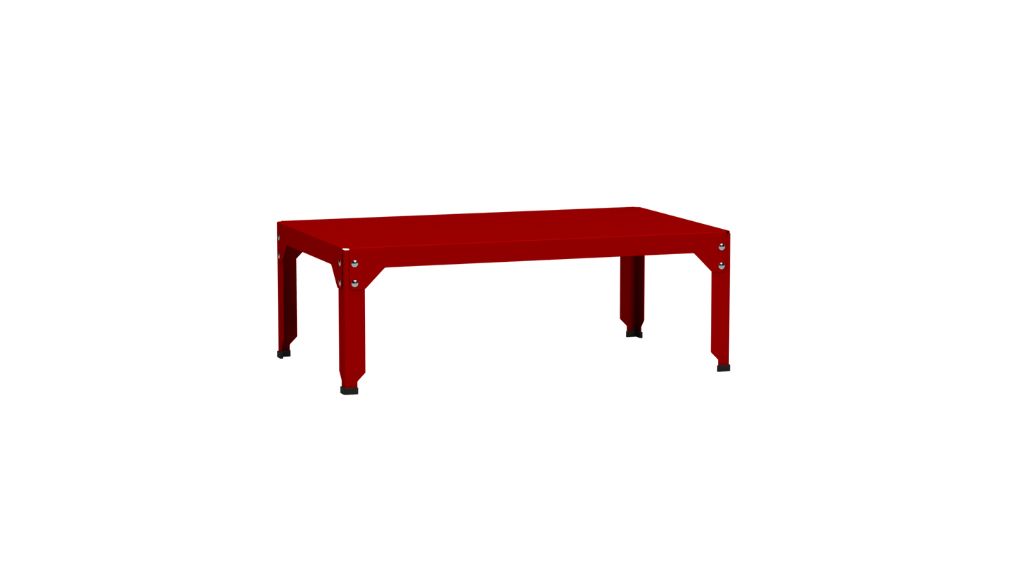 Table basse rectangulaire 100x60cm Design modulable en acier galvanisé Hegoa - MATIERE GRISE - La Maison MilanaiseTABLEBASSEHEGOA3Vermillon 01235cm