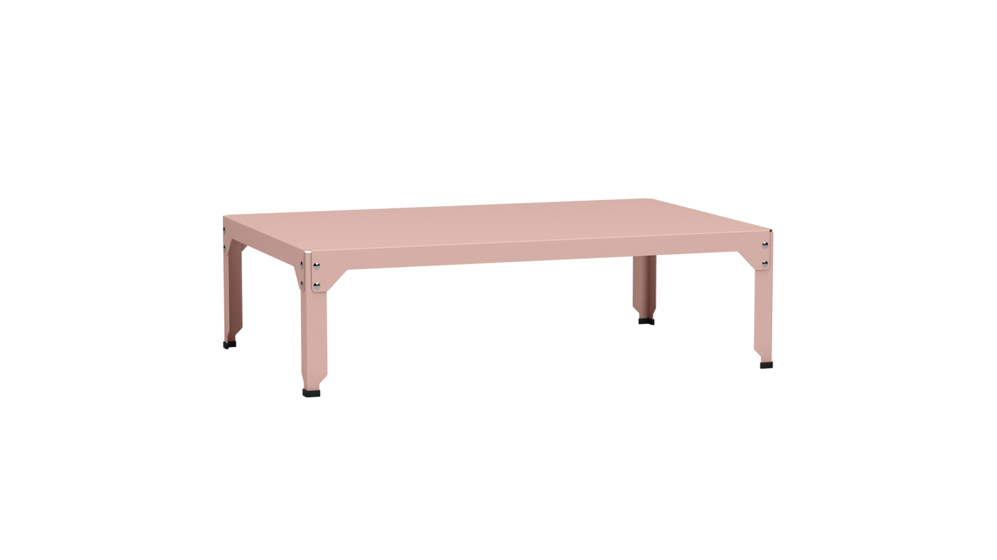 Table basse rectangulaire 121x79 cmDesign modulable en acier galvanisé Hegoa - MATIERE GRISE - La Maison MilanaiseTABLEBASSEHEGOA121AABaby pink 16235cm