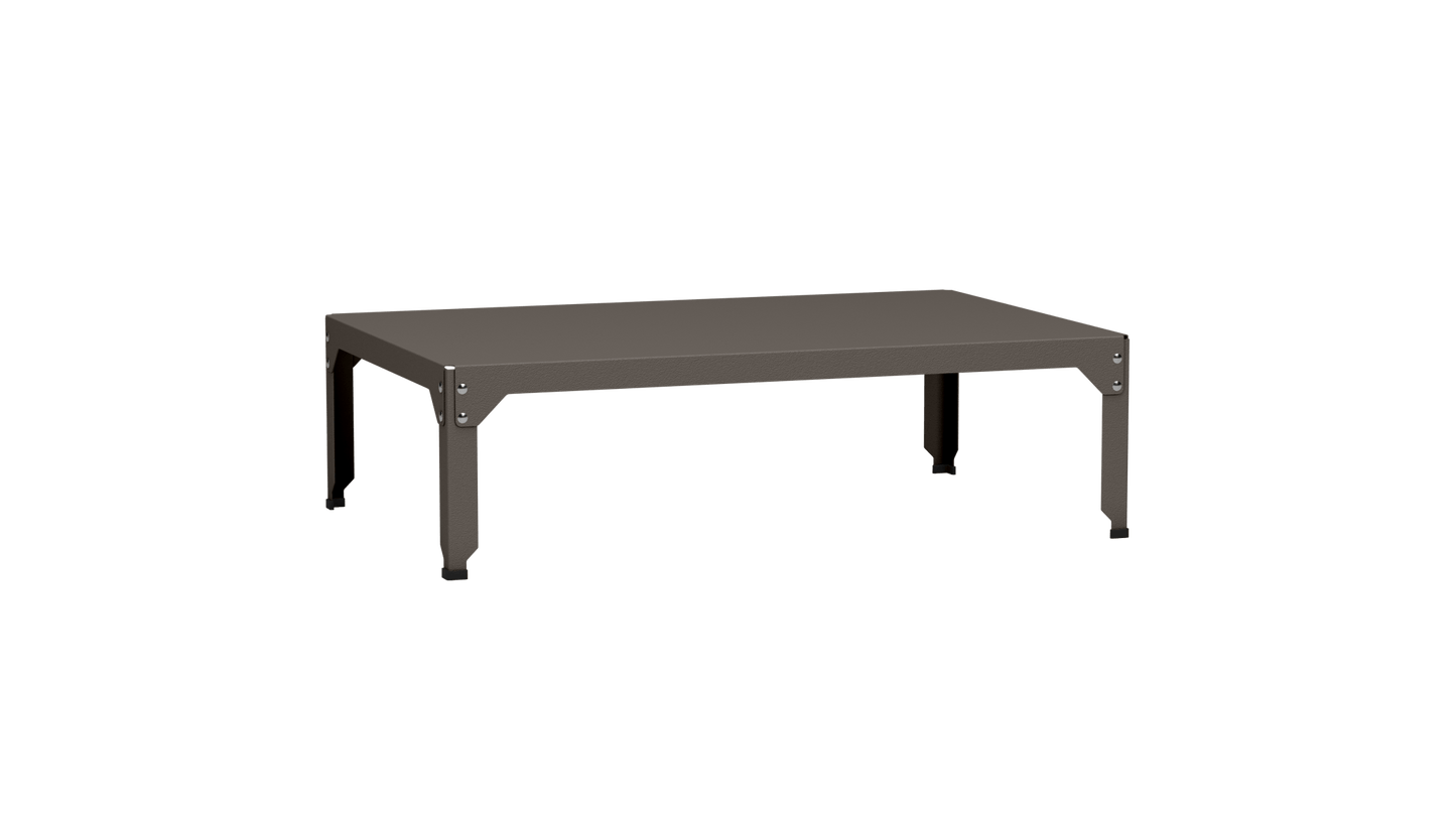 Table basse rectangulaire 121x79 cmDesign modulable en acier galvanisé Hegoa - MATIERE GRISE - La Maison MilanaiseTABLEBASSEHEGOA121LTaupe 19235cm
