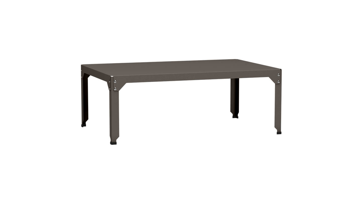 Table basse rectangulaire 121x79 cmDesign modulable en acier galvanisé Hegoa - MATIERE GRISE - La Maison MilanaiseTABLEBASSEHEGOA121MTaupe 19245cm