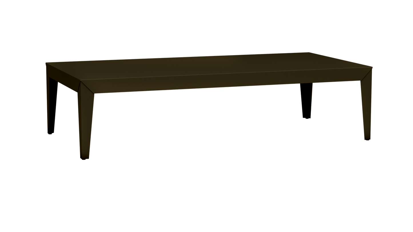 Table basse rectangulaire en aluminium 180cm Zef - MATIERE GRISE - La Maison MilanaiseFuselésBrut Vernis fumé 241