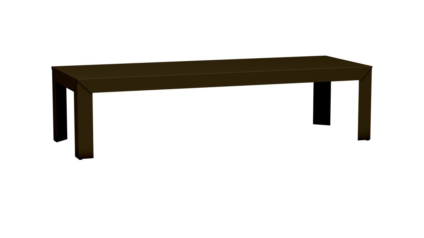 Table basse rectangulaire en aluminium 180cm Zef - MATIERE GRISE - La Maison MilanaiseDroitsBronze 181
