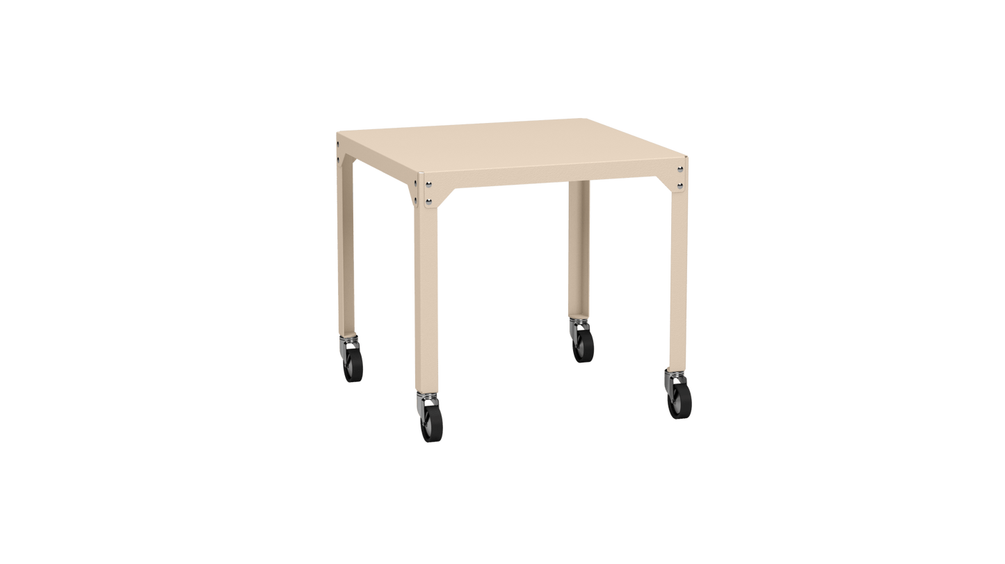 Table carrée en acier galvanisé 79cm Hegoa - MATIERE GRISE - La Maison MilanaiseTABLECARRE79HEGOAEggshell 161Avec roulettes