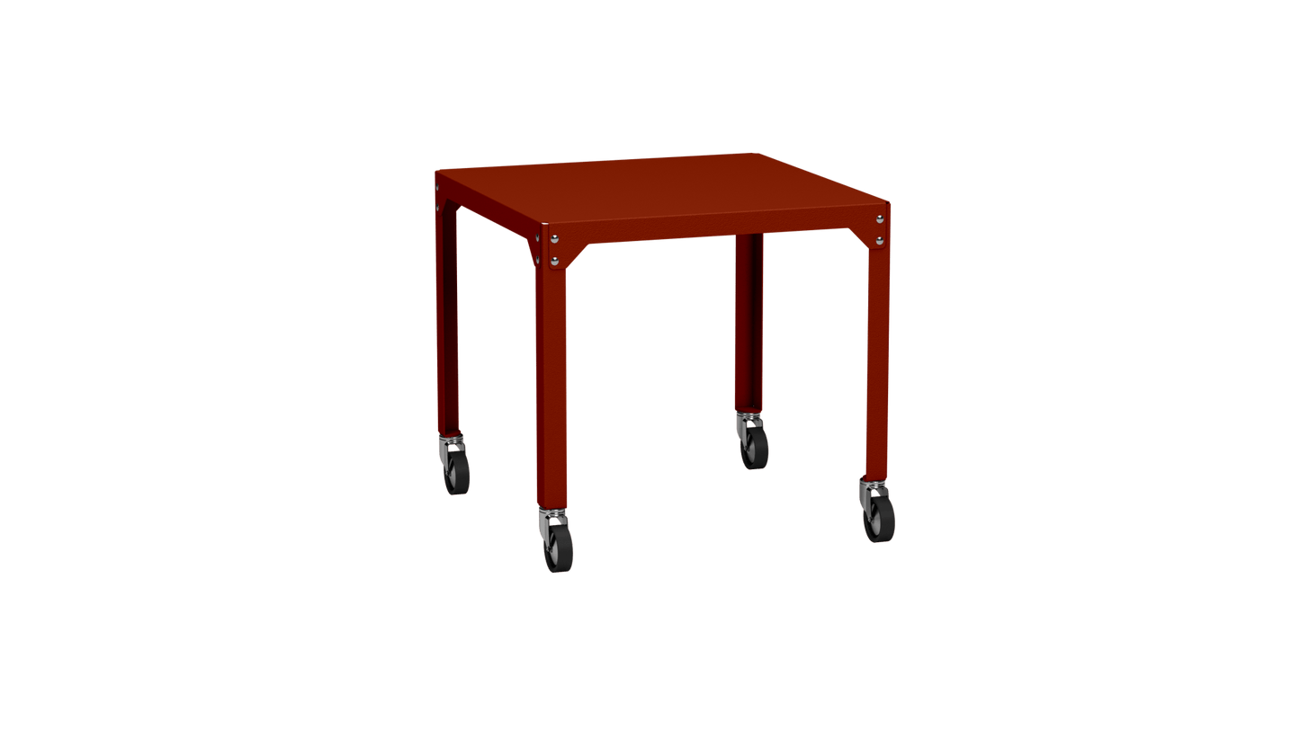 Table carrée en acier galvanisé 79cm Hegoa - MATIERE GRISE - La Maison MilanaiseTABLECARRE79HEGOATerracotta 142Avec roulettes