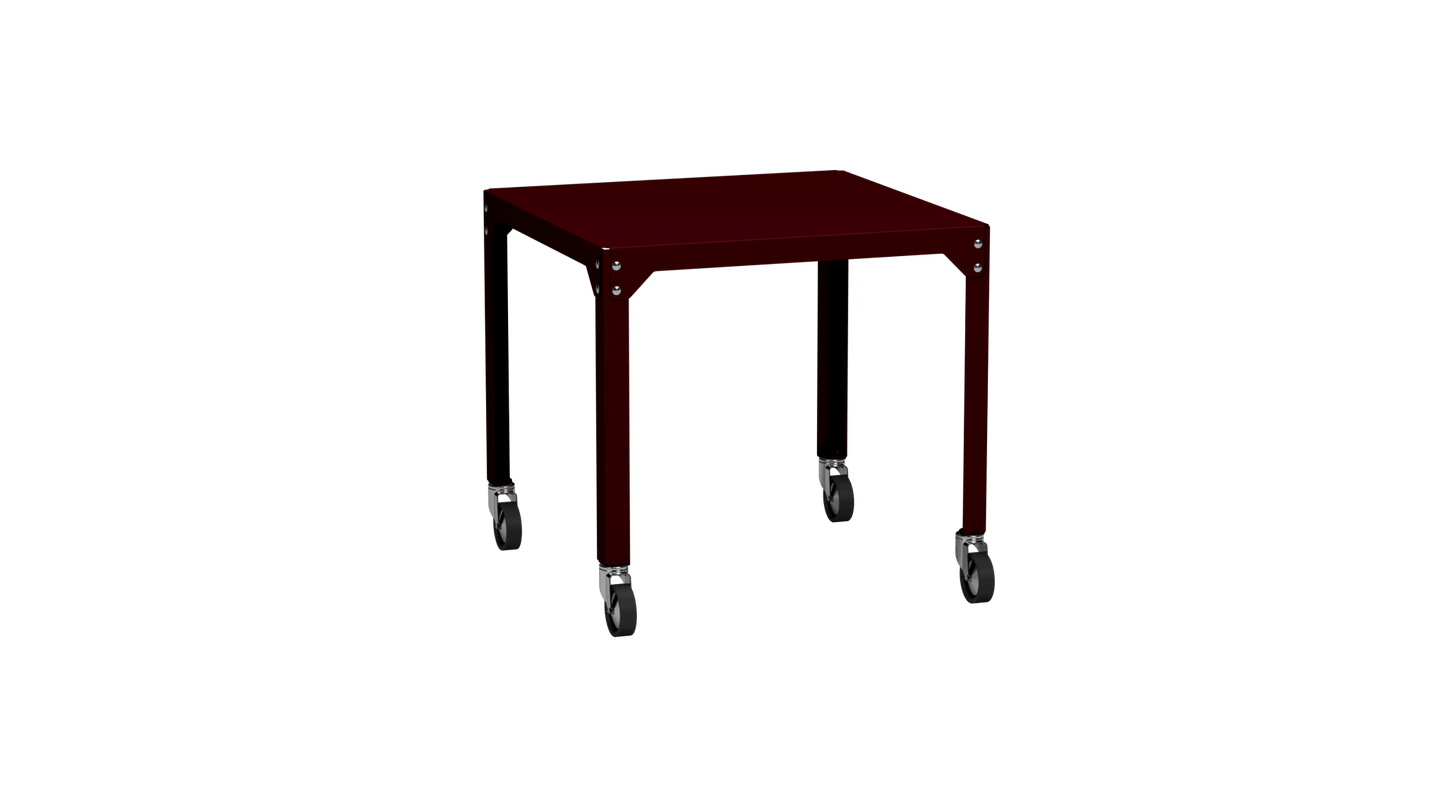 Table carrée en acier galvanisé 79cm Hegoa - MATIERE GRISE - La Maison MilanaiseTABLECARRE79HEGOABourgogne 153Avec roulettes