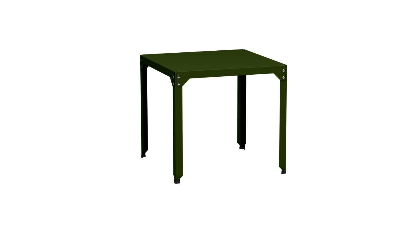 Table carrée en acier galvanisé 79cm Hegoa - MATIERE GRISE - La Maison MilanaiseTABLECARRE79HEGOAKaki 122Sans roulettes