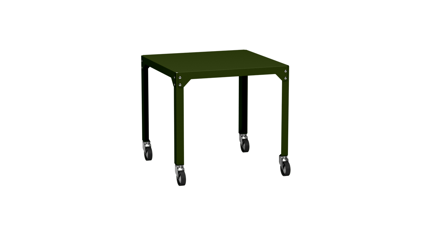 Table carrée en acier galvanisé 79cm Hegoa - MATIERE GRISE - La Maison MilanaiseTABLECARRE79HEGOAKaki 122Avec roulettes