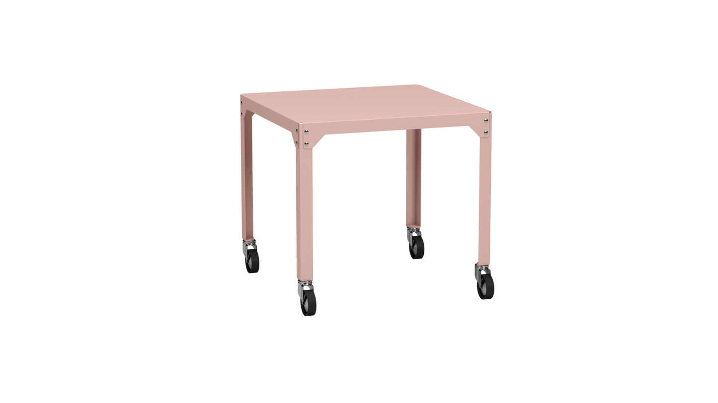 Table carrée en acier galvanisé 79cm Hegoa - MATIERE GRISE - La Maison MilanaiseTABLECARRE79HEGOABaby pink 162Avec roulettes