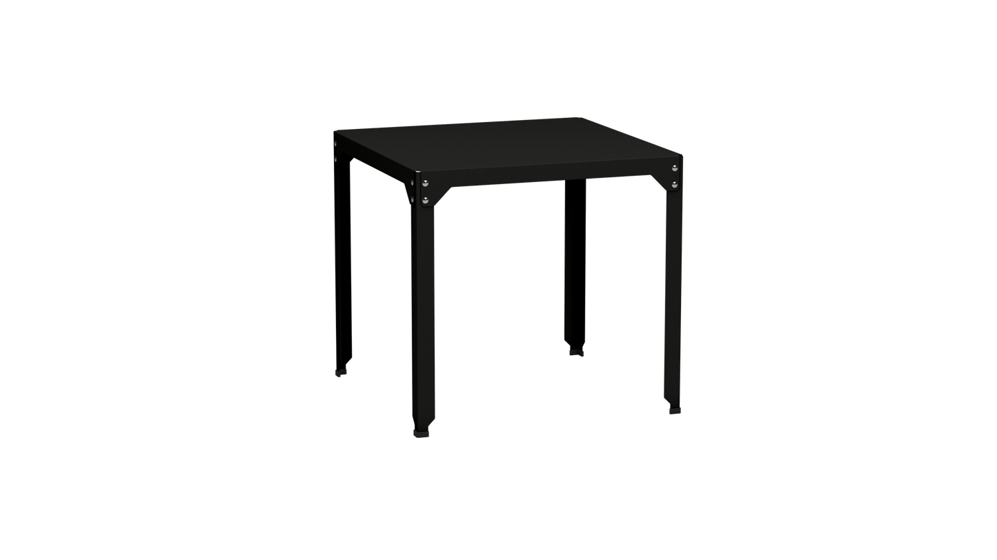 Table carrée en acier galvanisé 79cm Hegoa - MATIERE GRISE - La Maison MilanaiseTABLECARRE79HEGOANoir mat 031Sans roulettes