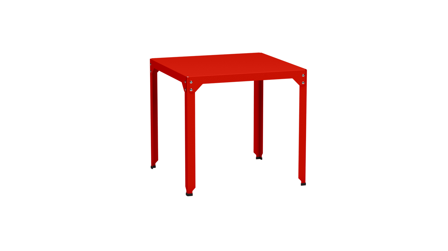 Table carrée en acier galvanisé 79cm Hegoa - MATIERE GRISE - La Maison MilanaiseTABLECARRE79HEGOACorail 032Sans roulettes