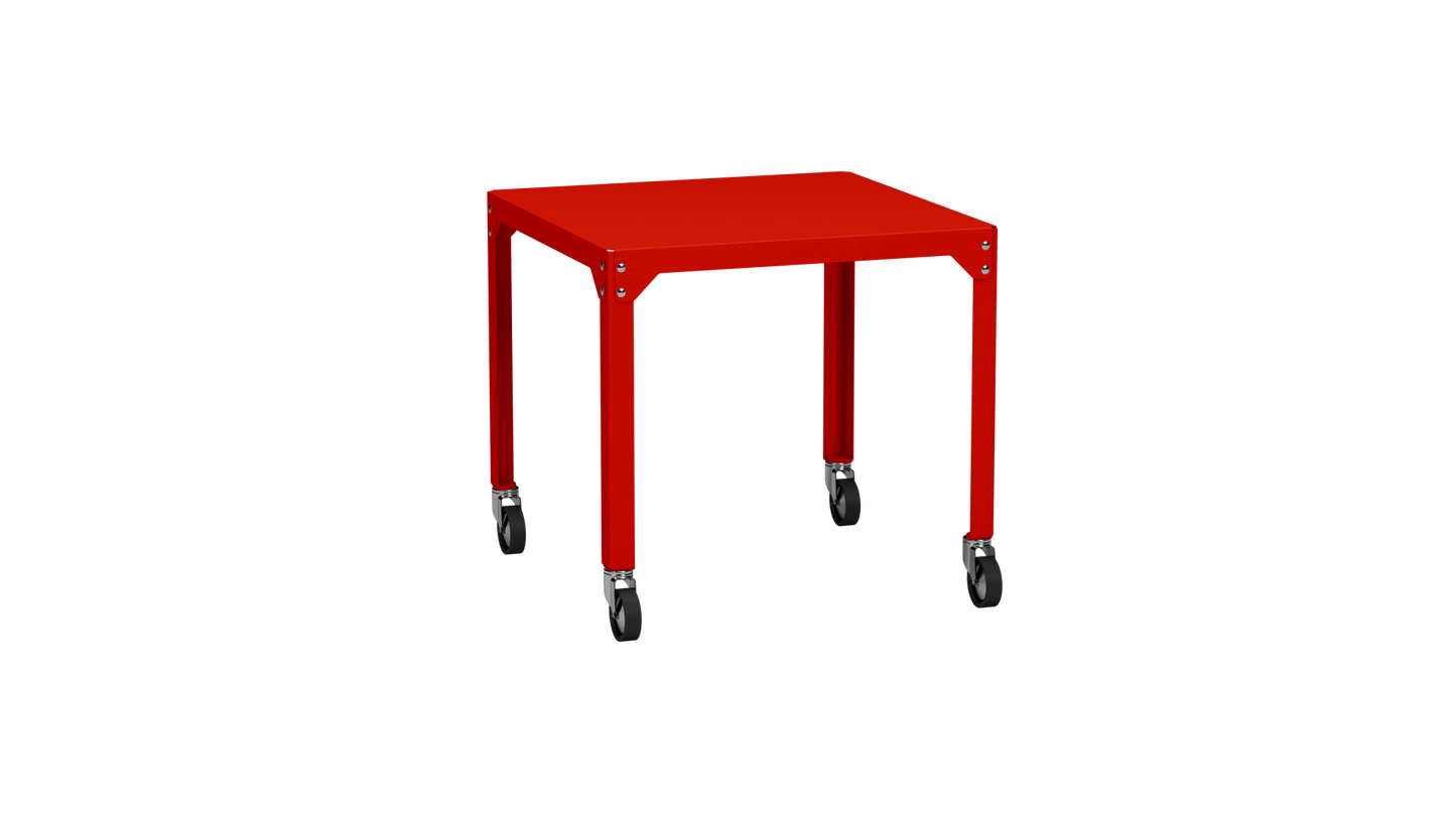Table carrée en acier galvanisé 79cm Hegoa - MATIERE GRISE - La Maison MilanaiseTABLECARRE79HEGOACorail 032Avec roulettes