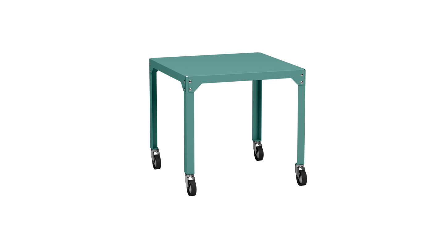 Table carrée en acier galvanisé 79cm Hegoa - MATIERE GRISE - La Maison MilanaiseTABLECARRE79HEGOACeladon 006Avec roulettes