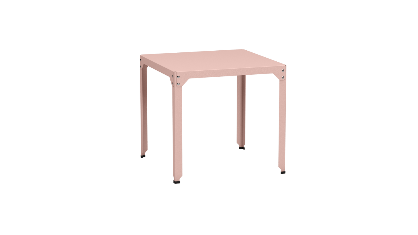 Table carrée en acier galvanisé 79cm Hegoa - MATIERE GRISE - La Maison MilanaiseTABLECARRE79HEGOABaby pink 162Sans roulettes