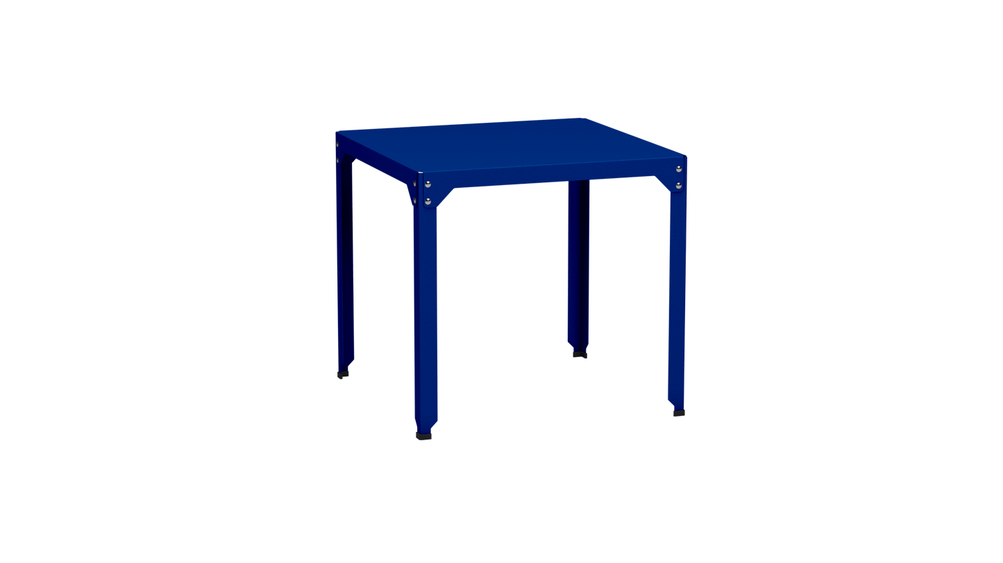 Table carrée en acier galvanisé 79cm Hegoa - MATIERE GRISE - La Maison MilanaiseTABLECARRE79HEGOABleu pur 112Sans roulettes