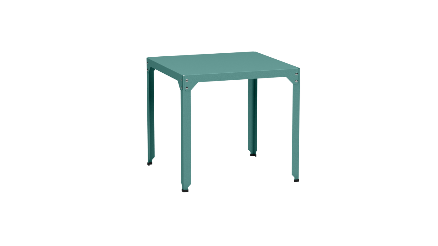 Table carrée en acier galvanisé 79cm Hegoa - MATIERE GRISE - La Maison MilanaiseTABLECARRE79HEGOACeladon 006Sans roulettes