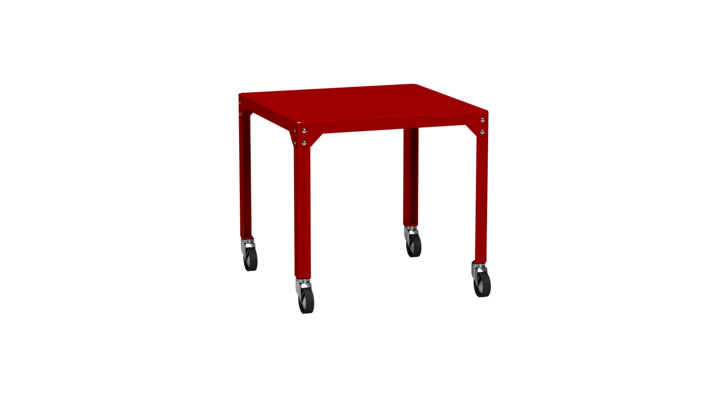 Table carrée en acier galvanisé 79cm Hegoa - MATIERE GRISE - La Maison MilanaiseTABLECARRE79HEGOAVermillon 012Avec roulettes