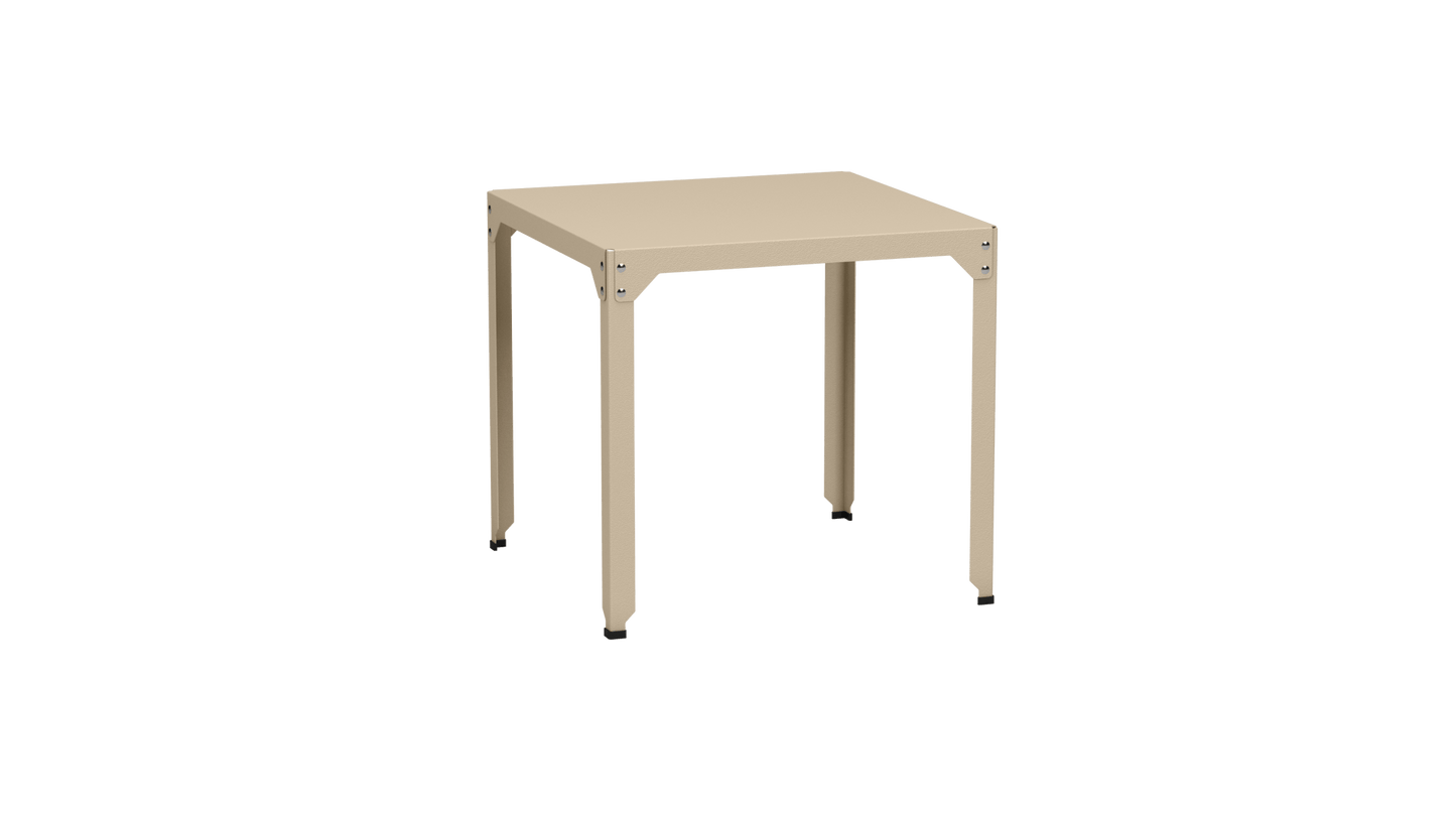 Table carrée en acier galvanisé 79cm Hegoa - MATIERE GRISE - La Maison MilanaiseTABLECARRE79HEGOACrème 190Sans roulettes