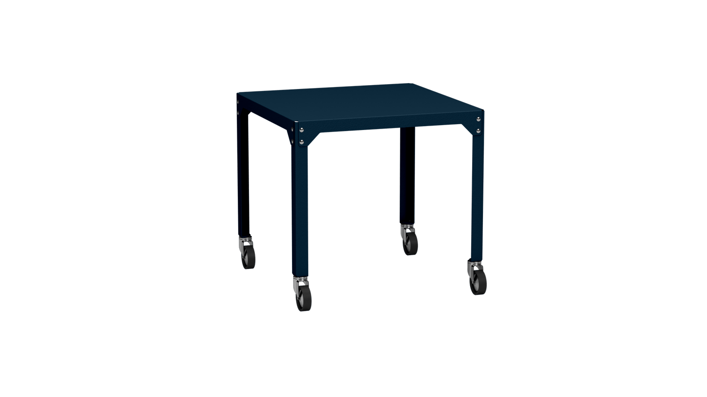 Table carrée en acier galvanisé 79cm Hegoa - MATIERE GRISE - La Maison MilanaiseTABLECARRE79HEGOADenim 007Avec roulettes