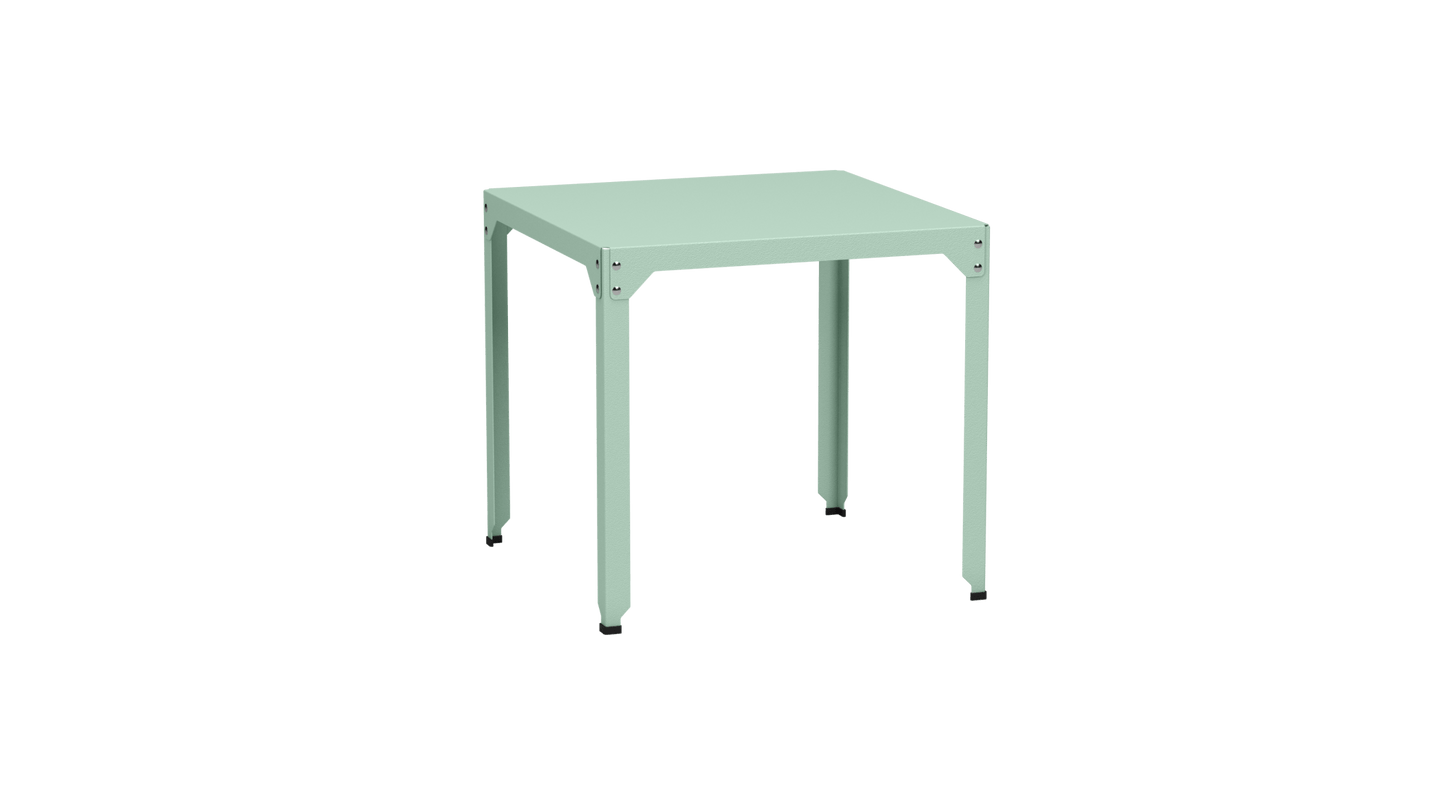Table carrée en acier galvanisé 79cm Hegoa - MATIERE GRISE - La Maison MilanaiseTABLECARRE79HEGOAVert d'eau 120Sans roulettes