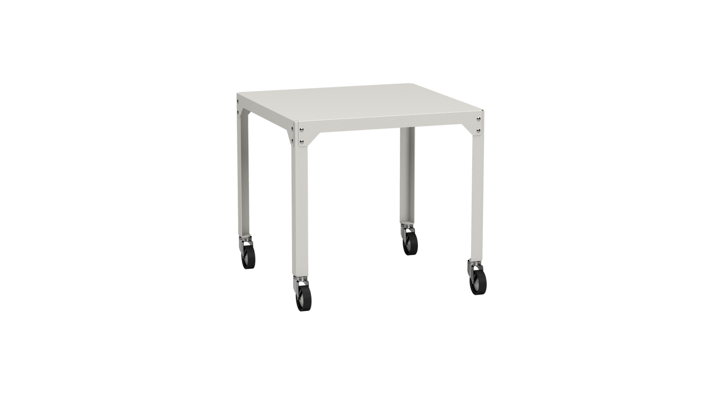 Table carrée en acier galvanisé 79cm Hegoa - MATIERE GRISE - La Maison MilanaiseTABLECARRE79HEGOACraie 023Avec roulettes