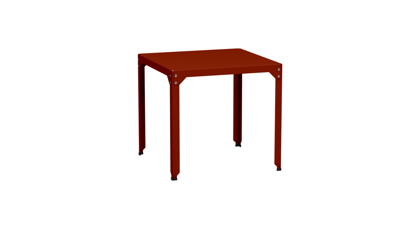 Table carrée en acier galvanisé 79cm Hegoa - MATIERE GRISE - La Maison MilanaiseTABLECARRE79HEGOATerracotta 142Sans roulettes