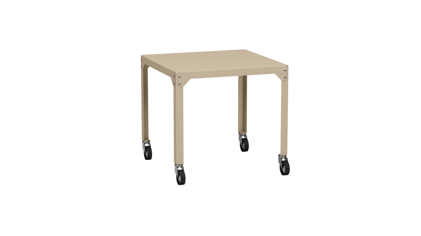 Table carrée en acier galvanisé 79cm Hegoa - MATIERE GRISE - La Maison MilanaiseTABLECARRE79HEGOACrème 190Avec roulettes