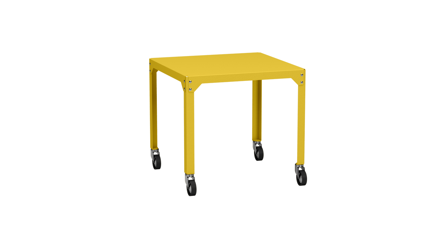 Table carrée en acier galvanisé 79cm Hegoa - MATIERE GRISE - La Maison MilanaiseTABLECARRE79HEGOAPoussin 014Avec roulettes