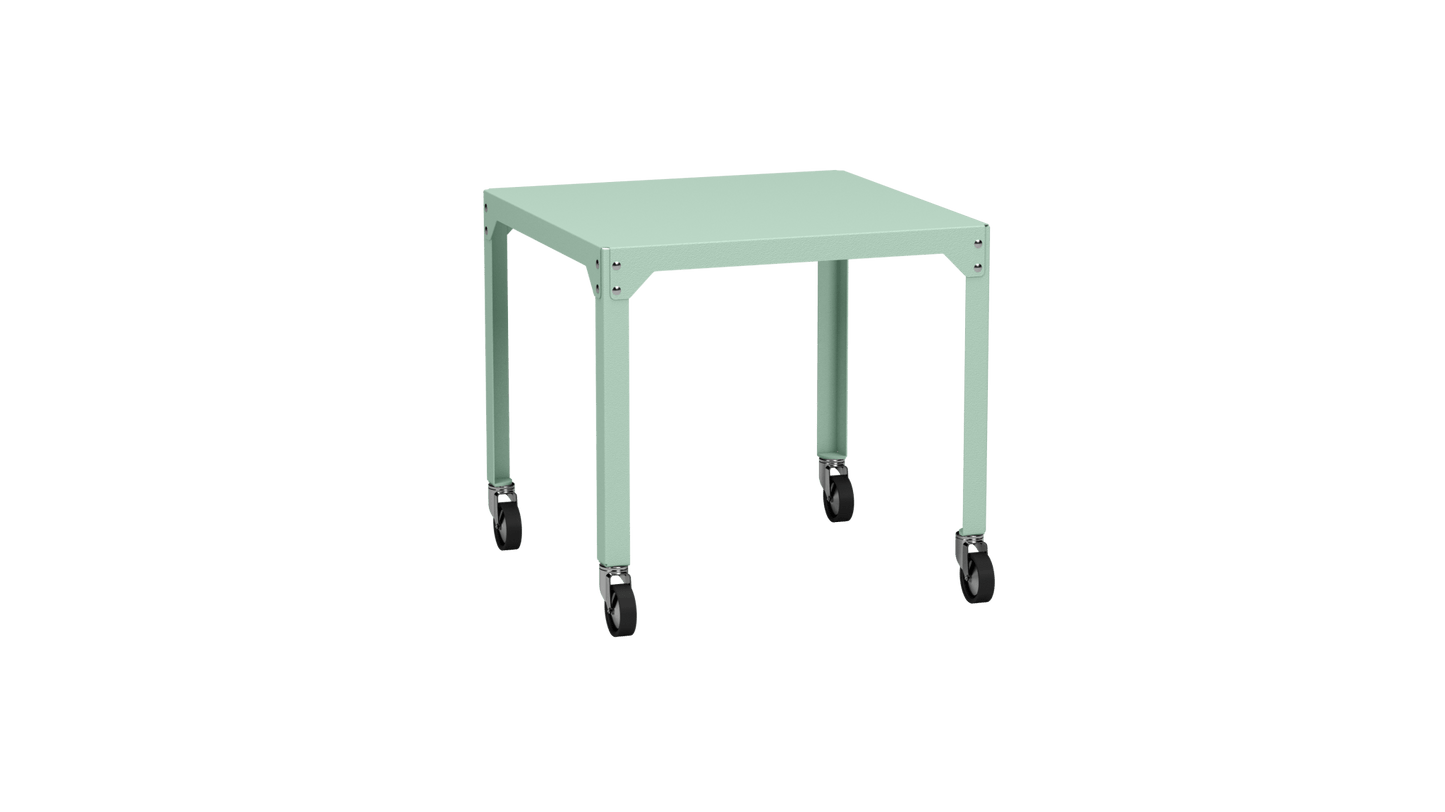 Table carrée en acier galvanisé 79cm Hegoa - MATIERE GRISE - La Maison MilanaiseTABLECARRE79HEGOAVert d'eau 120Avec roulettes
