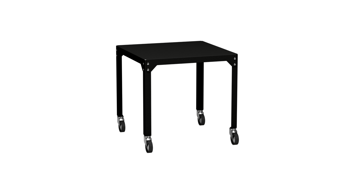 Table carrée en acier galvanisé 79cm Hegoa - MATIERE GRISE - La Maison MilanaiseTABLECARRE79HEGOANoir mat 031Avec roulettes