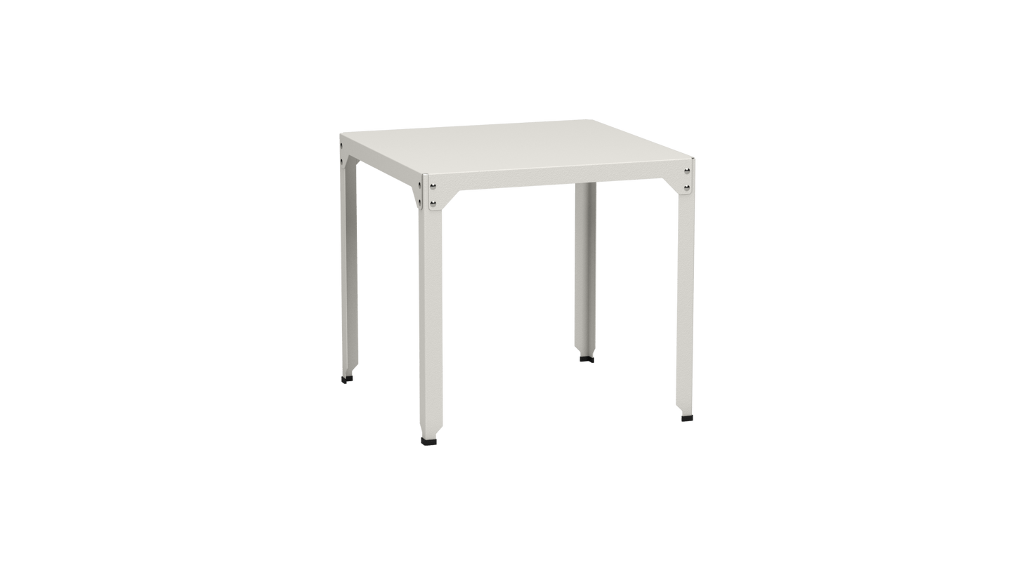 Table carrée en acier galvanisé 79cm Hegoa - MATIERE GRISE - La Maison MilanaiseTABLECARRE79HEGOACraie 023Sans roulettes