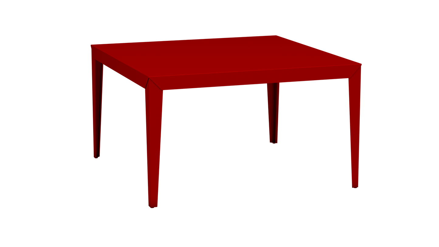 Table carrée en aluminium 130cm Zef - MATIERE GRISE - La Maison MilanaiseVermillon 012Fuselés
