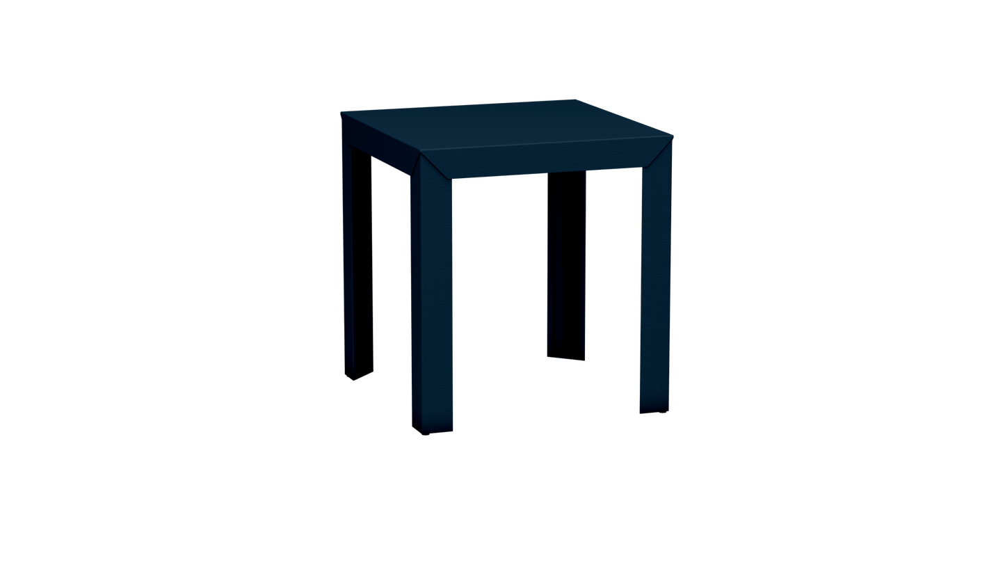 Table carrée en aluminium 70cm Zef - MATIERE GRISE - La Maison MilanaiseDenim 007Droits