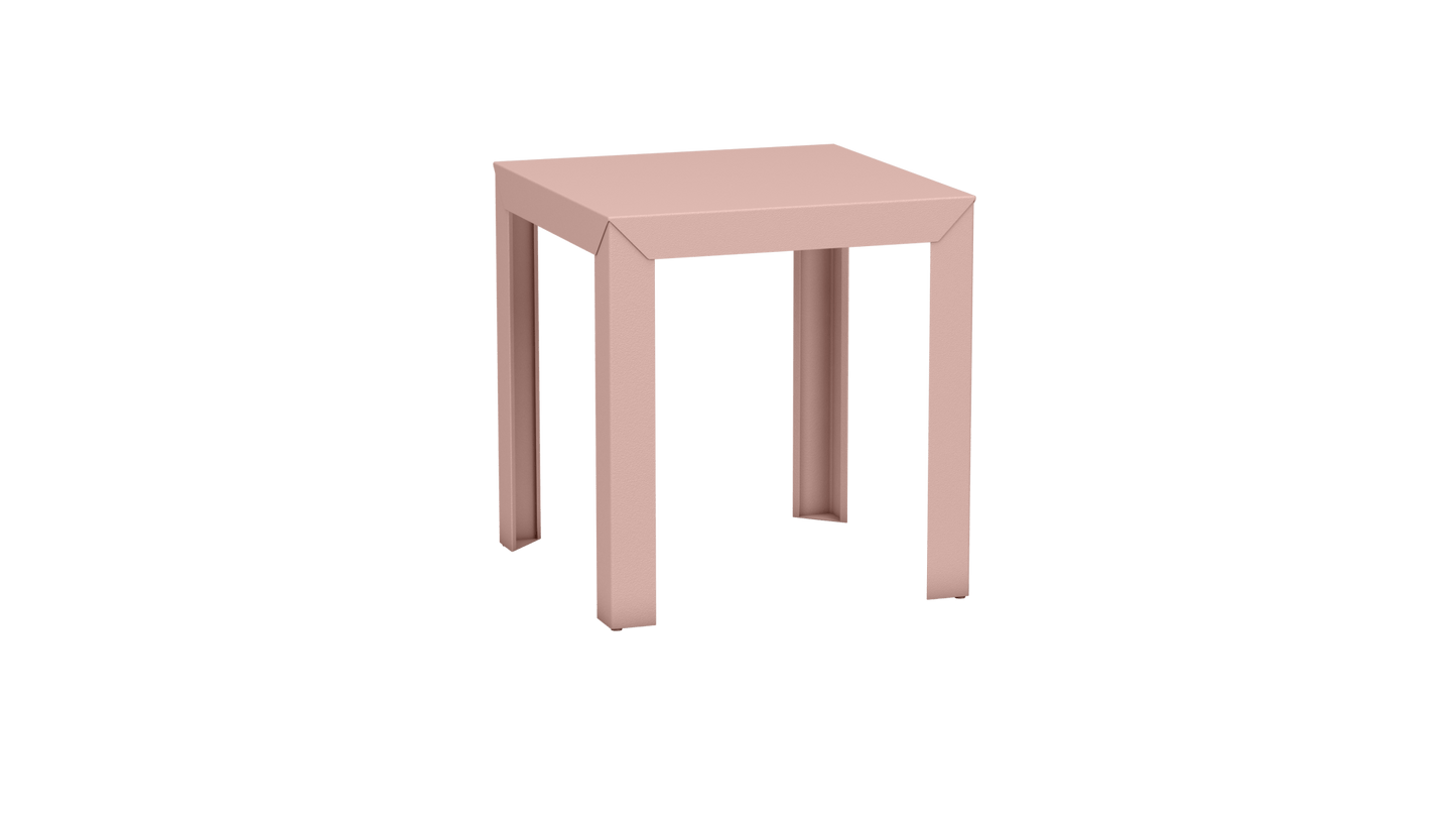 Table carrée en aluminium 70cm Zef - MATIERE GRISE - La Maison MilanaiseBaby pink 162Droits
