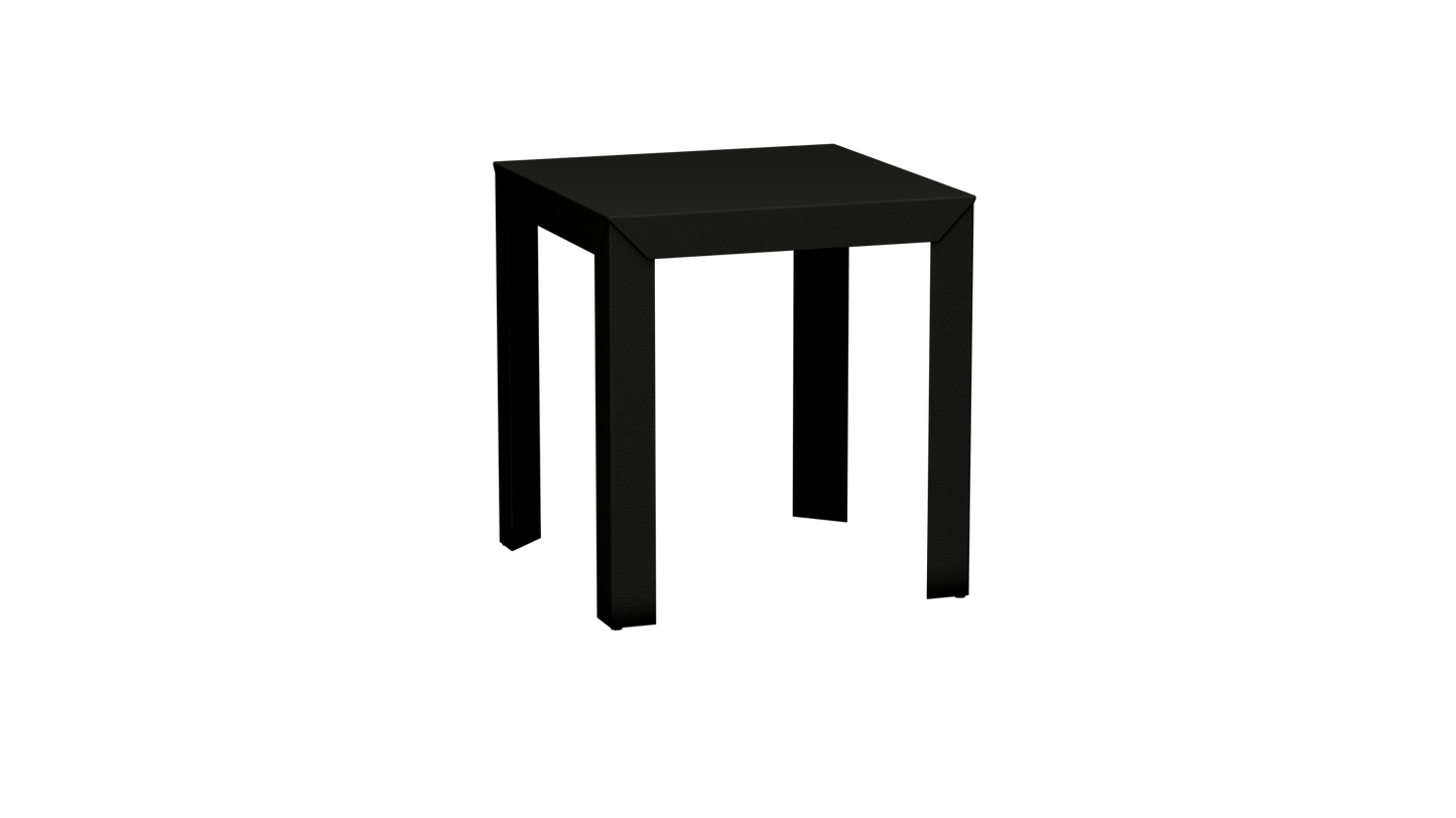 Table carrée en aluminium 70cm Zef - MATIERE GRISE - La Maison MilanaiseNoir mat 031Droits