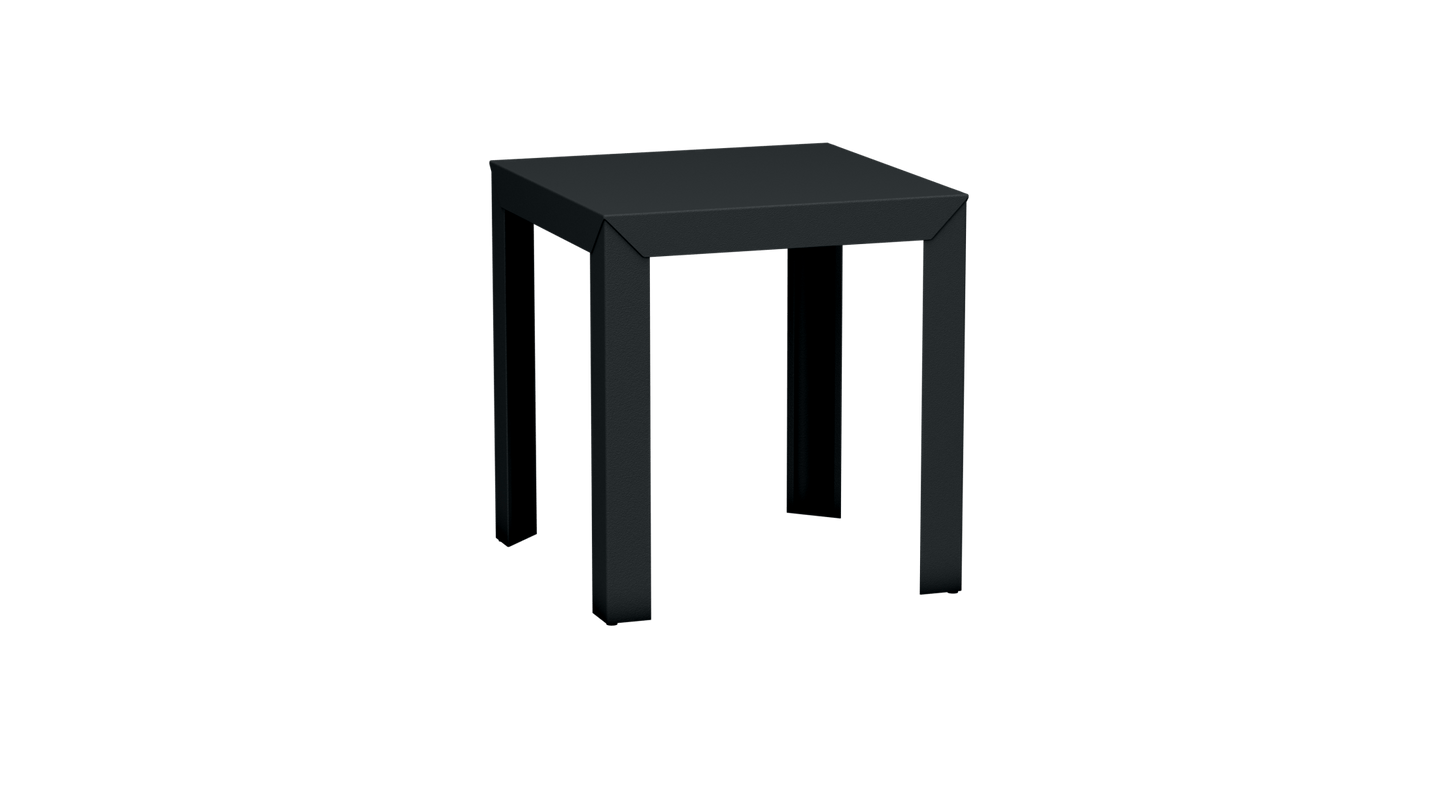 Table carrée en aluminium 70cm Zef - MATIERE GRISE - La Maison MilanaiseAnthracite 222Droits