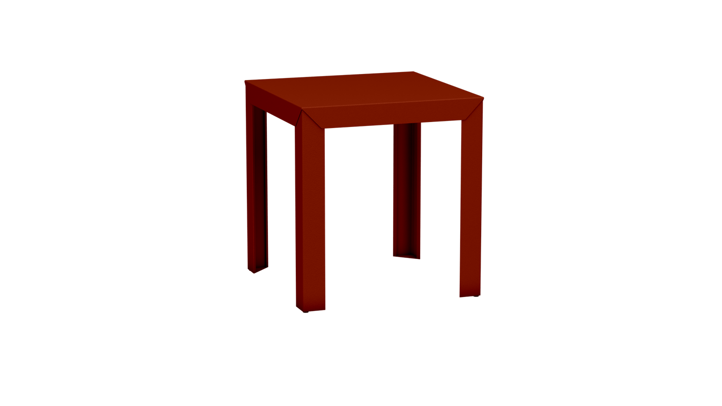 Table carrée en aluminium 70cm Zef - MATIERE GRISE - La Maison MilanaiseTerracotta 142Droits
