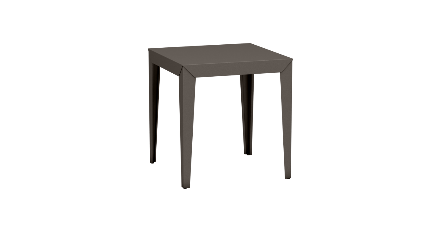Table carrée en aluminium 70cm Zef - MATIERE GRISE - La Maison MilanaiseTaupe 192Fuselés