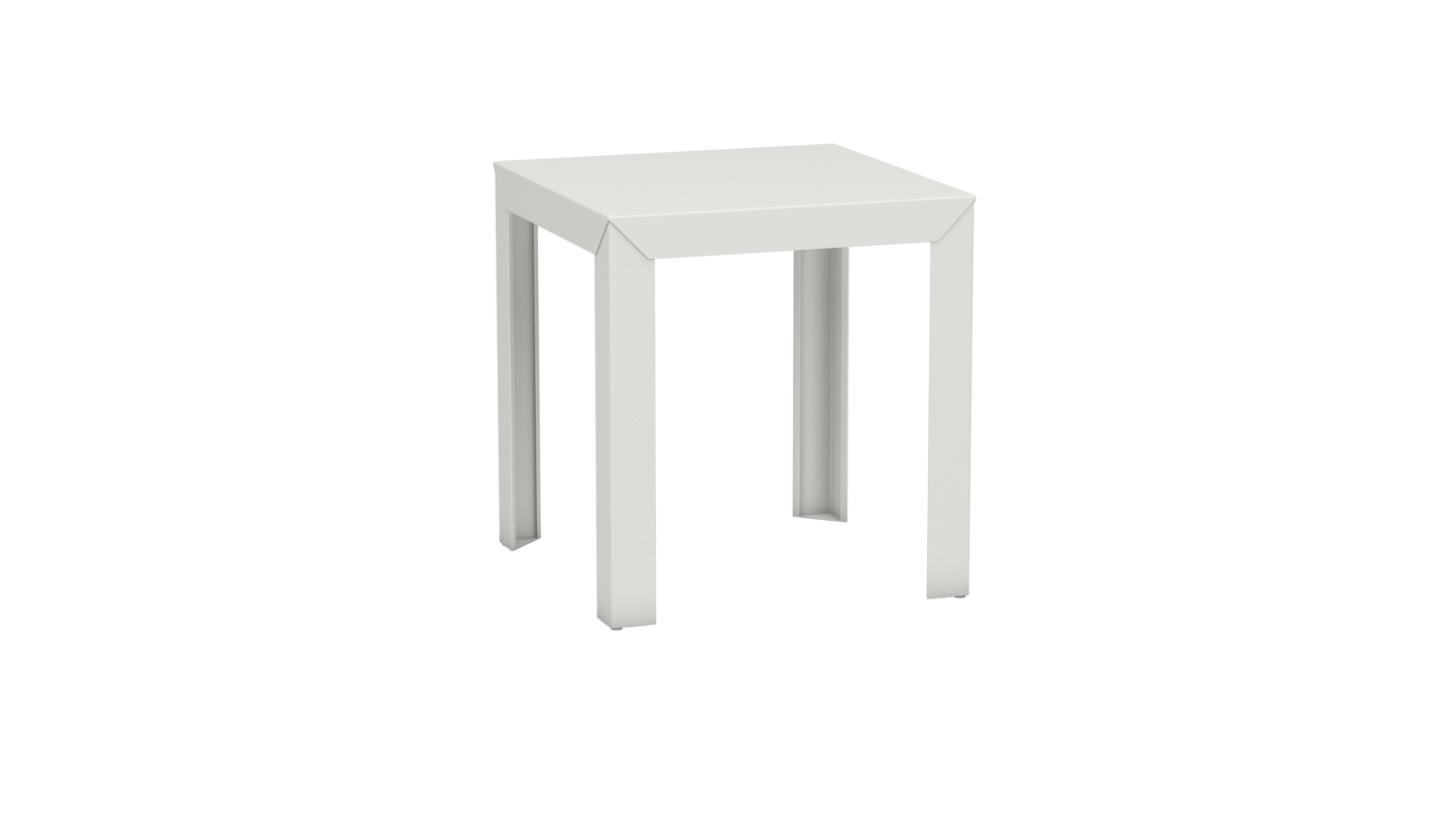 Table carrée en aluminium 70cm Zef - MATIERE GRISE - La Maison MilanaiseBlanc 001Droits