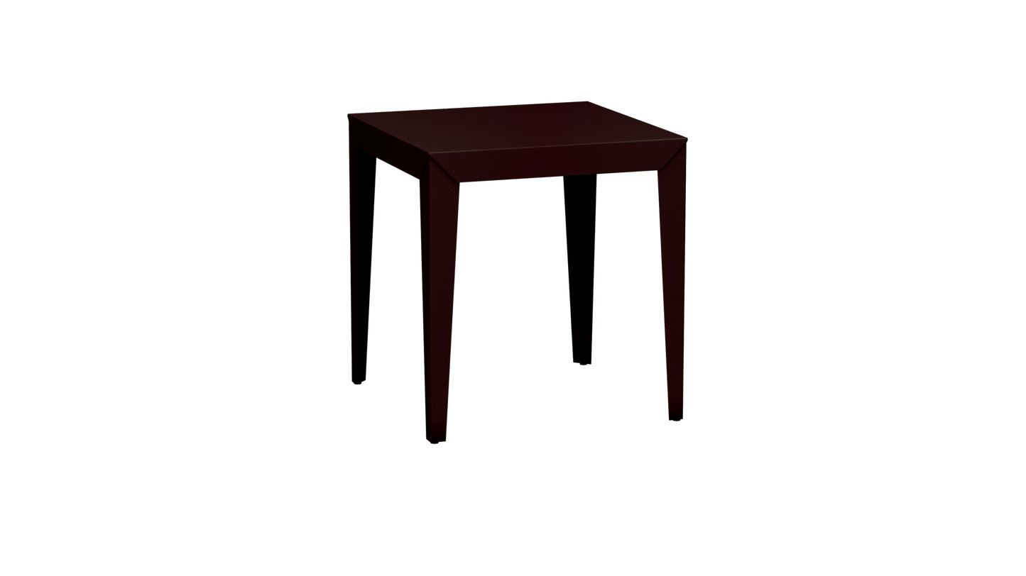 Table carrée en aluminium 70cm Zef - MATIERE GRISE - La Maison MilanaiseViolet de Mars 171Fuselés