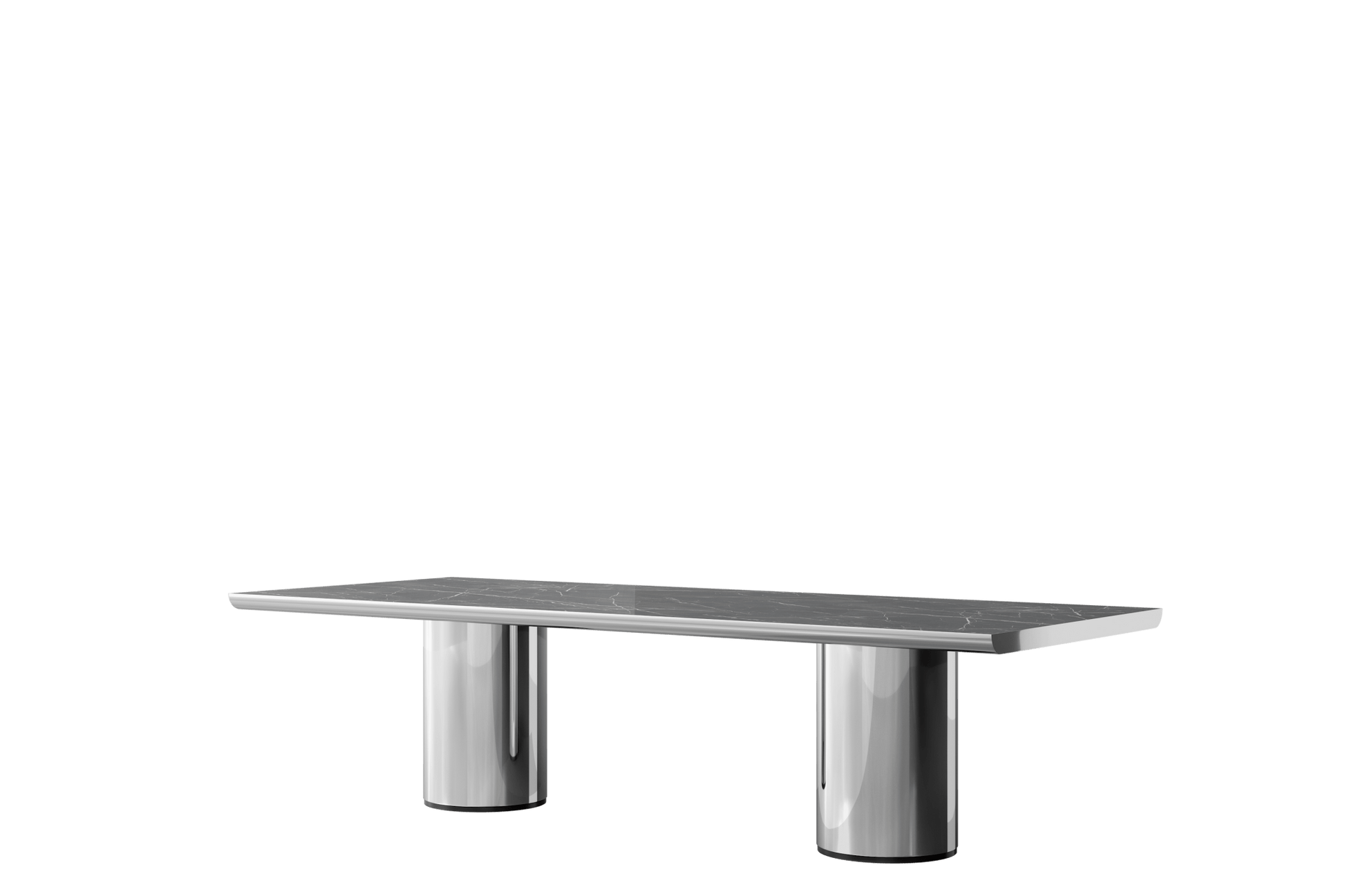 Table CRONO en acier poli et marbre – Élégance architecturale et finitions luxueuses - ULTRA MOBILI - La Maison MilanaiseTCR.300