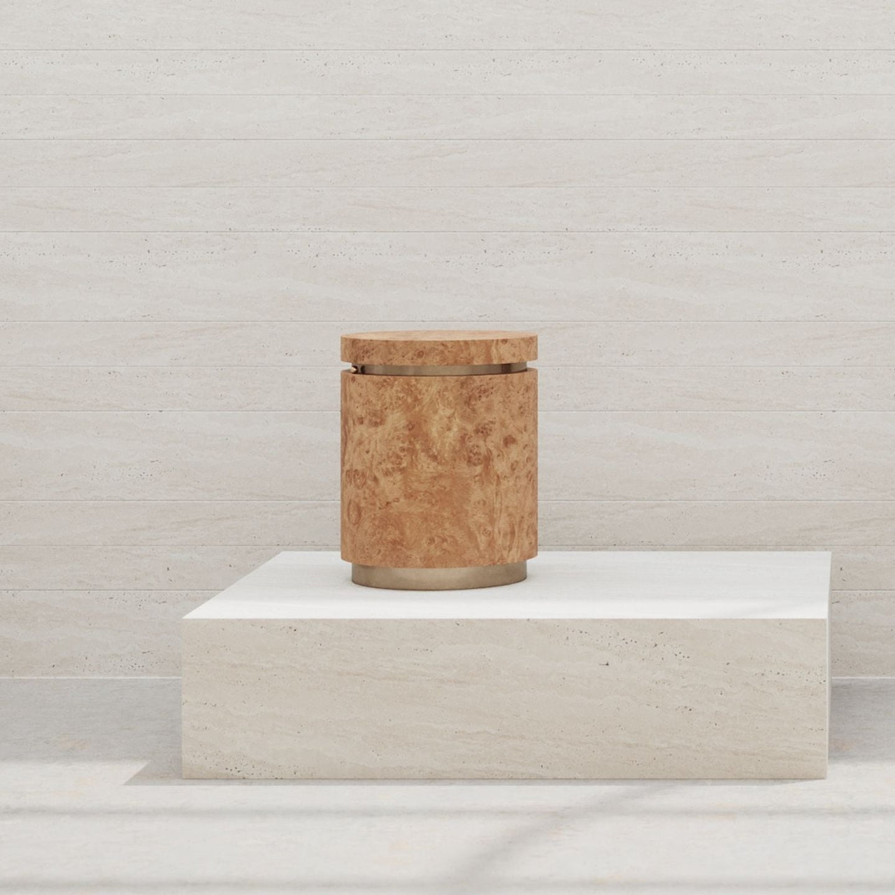 Table d’appoint LOUIS – Bois précieux & structure bronze nuage - ULTRA MOBILI - La Maison MilanaiseTRCL
