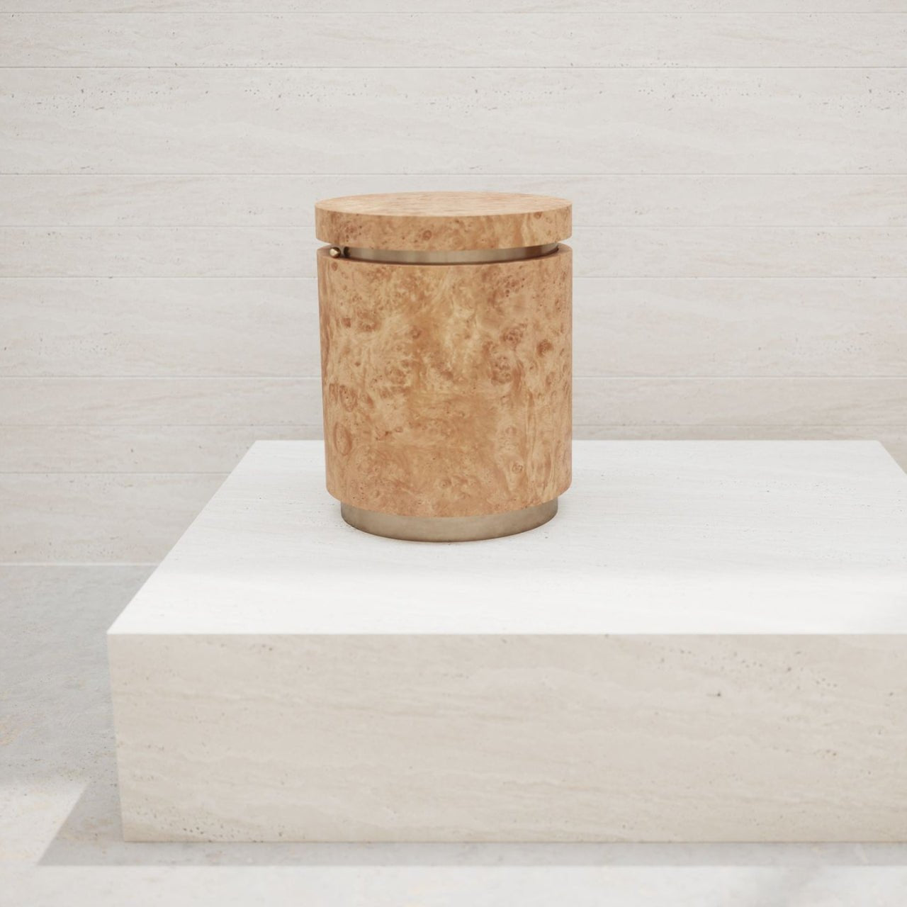 Table d’appoint LOUIS – Bois précieux & structure bronze nuage - ULTRA MOBILI - La Maison MilanaiseTRCL